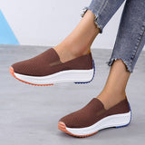 Women Casual Solid Color Breathable Sneakers