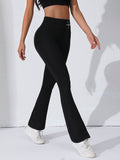 Faith Script High-Waist Flare Leggings