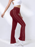 Side-Stripe Flare Leggings