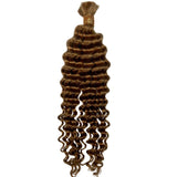 Honey Blonde Deep Wave Bulk Human Hair Extensions