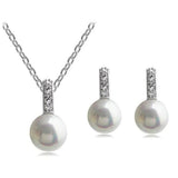 Faux Pearl Necklace and Earring Set