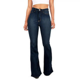 High Waisted Stretch Flare Jeans