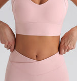 V-Waist Flare Pants Two-Piece Set
