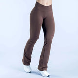 Seamless Crossover-Waist Flare Leggings