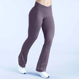 Seamless Crossover-Waist Flare Leggings