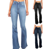 High Waisted Stretch Flare Jeans
