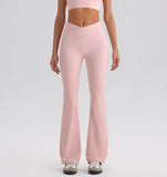 V-Waist Flare Pants Two-Piece Set