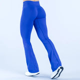Seamless Crossover-Waist Flare Leggings