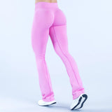Seamless Crossover-Waist Flare Leggings