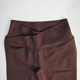Seamless Crossover-Waist Flare Leggings