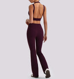 V-Waist Flare Pants Two-Piece Set