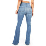 High Waisted Stretch Flare Jeans