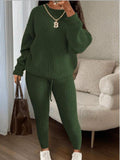 Ribbed Knit Sweater & Drawstring Pants Set