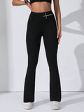 Faith Script High-Waist Flare Leggings