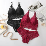 Floral Lace Bra & Panty Set