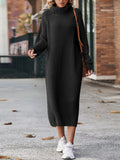 Ribbed Turtleneck Sweater Dress