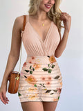 Spaghetti Strap Top and Mini Skirt Set