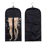 Hair Extension & Wig Carrier Bag with Hanger - Black