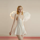 Lace-Trim Satin Nightdress & Robe Set