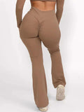 Scrunch-Back Flare Leggings