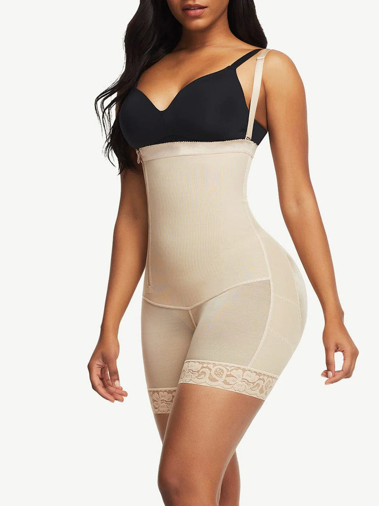 Faja Body Shaper With Detachable Straps Side Zip