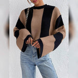 Ribbed Knit Striped Sweater
