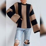 Ribbed Knit Striped Sweater