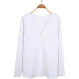 V-Neck Waffle Knit Henley Top
