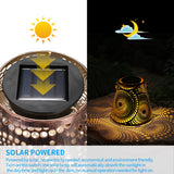 Hollow LED Solar Projector Lamp Garden Decorative Lantern Waterproof Handheld Solar Powered LED Lamp For Balcony Terrace Garden Patio Yard