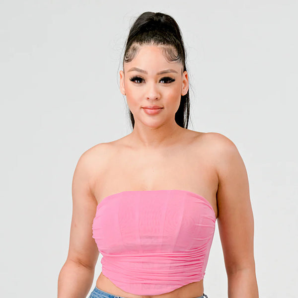 Luxe Stretch Mesh Corset Bustier