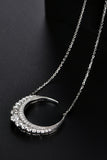 1.8 Carat Moissanite Crescent Moon Shape Pendant Necklace