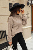 Cable-Knit Turtleneck Sweater